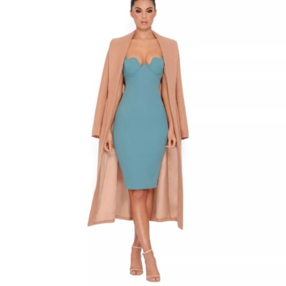 Oh Polly Jackets & Blazers - NWT Longline Lapel Coat Camel